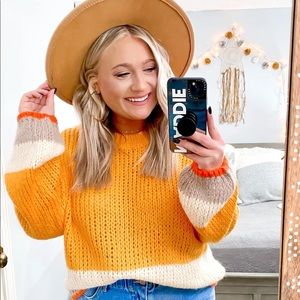 Colorblock Crewneck Sweater